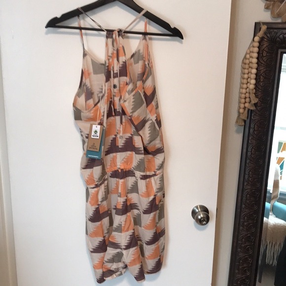 prAna Women's XL Franny Romper Petra Pink Geometric Tencel W31180393 NWT - Picture 4 of 10